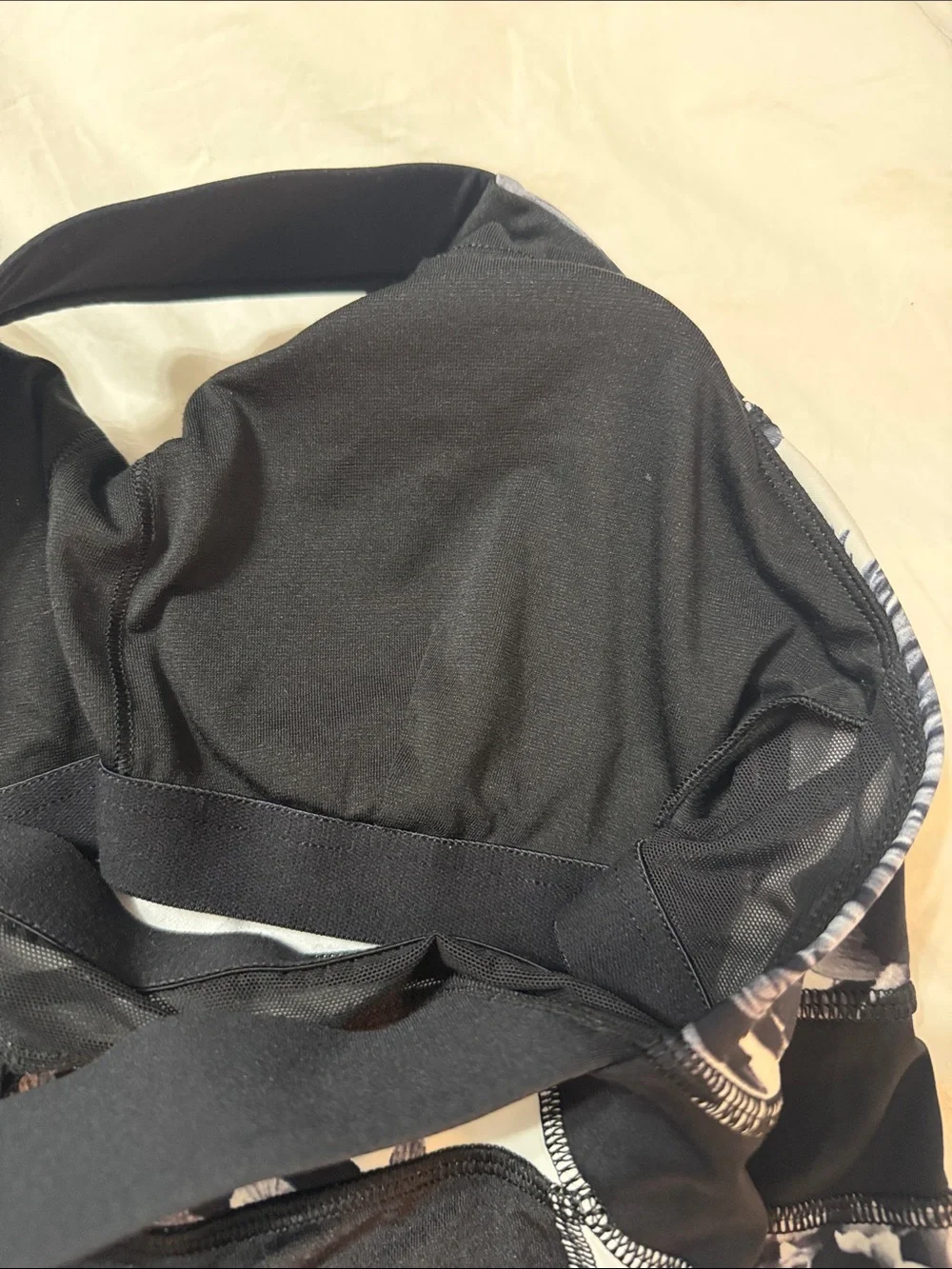 lululemon athletica Black & White Floral Tank Top